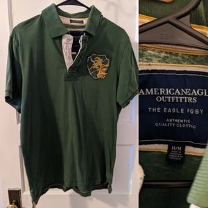 American Eagle green polo